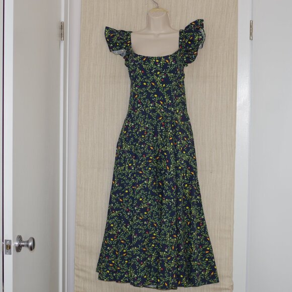 NWT Hill House Daphne Midi Dress - Midnight Garden Size:XL - Picture 3 of 8